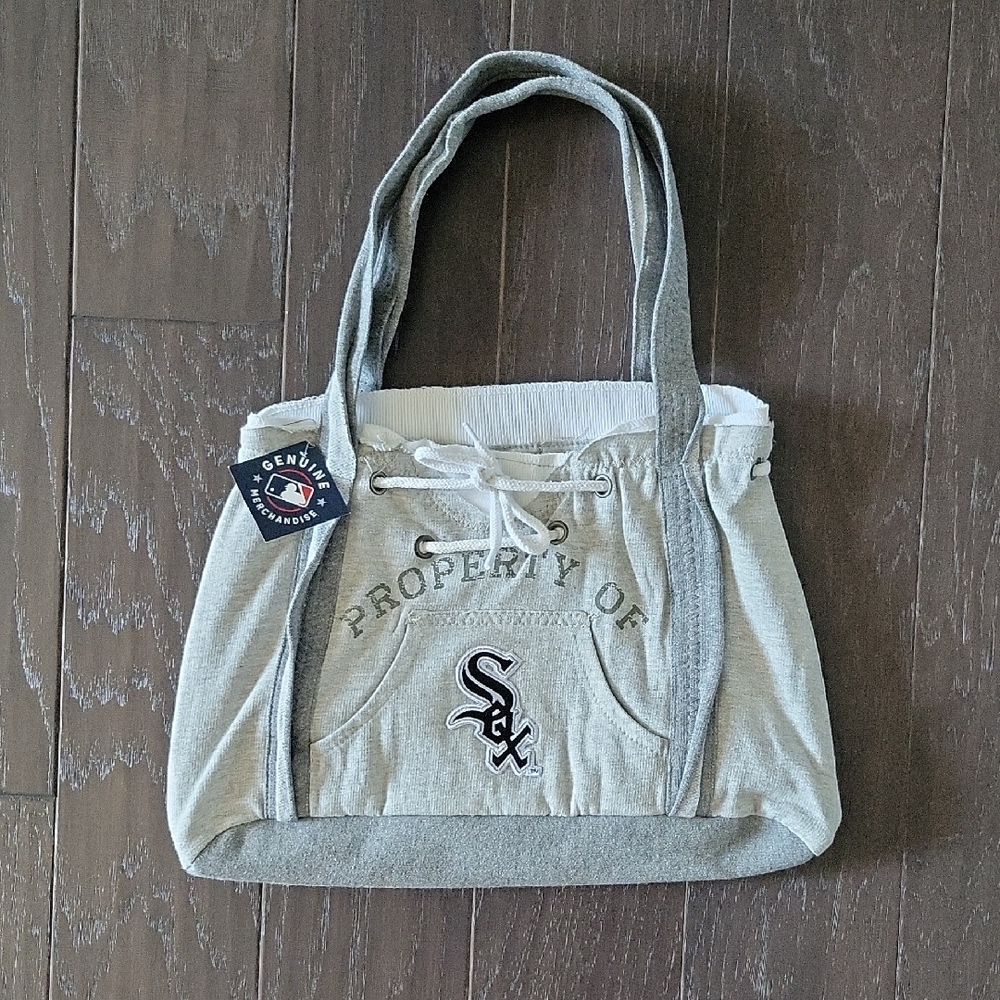 Little Earth Gray Tote Bag with Chicago White Sox Logo